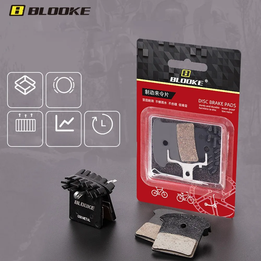 

BLOOKE Resin Cooling Fin Ice Tech Disc Brake Pads For Shimano-J02A SLX XTR M8000 Resin Black Cycling Bicycle Components Parts