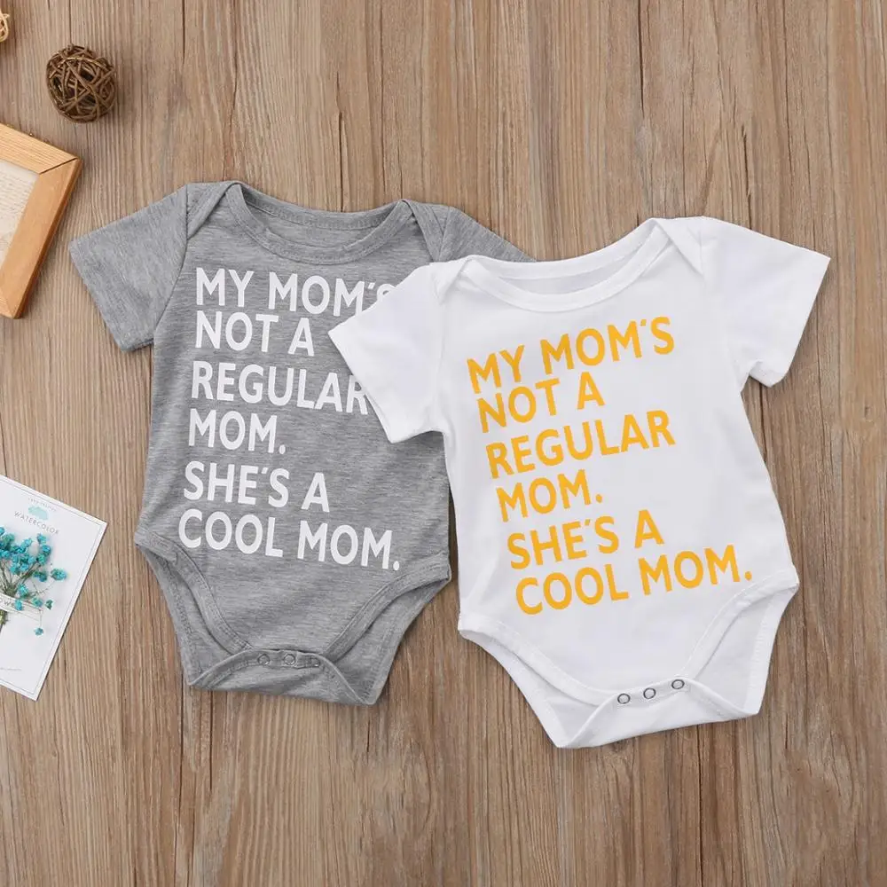 Детский комбинезон с надписью She's A Cool Mom|Боди для малышек| |
