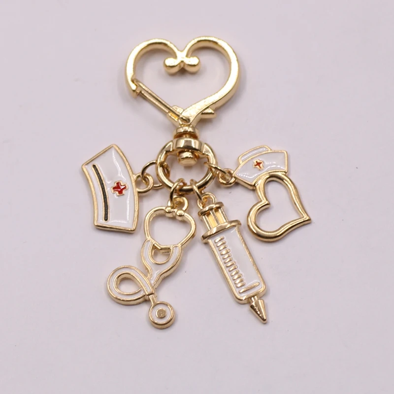 Медицинская цепочка для ключей шприц стетоскоп термометр милый брелок в форме