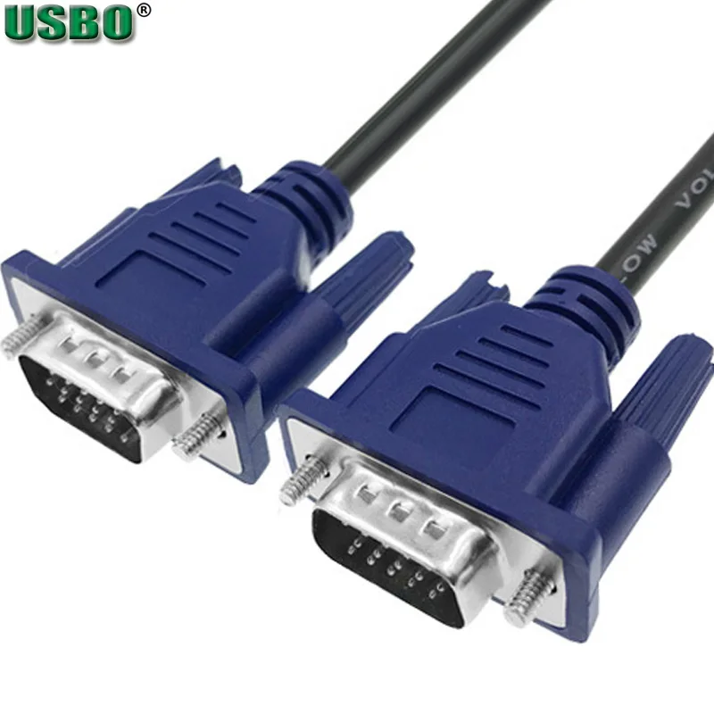 Новинка 1,5 м 3 м 5 м 10 м 20 м Папа-папа 3+ 5 3+ 6 VGA линия высокой четкости компьютерный проектор монитор видео кабель с магнитным кольцом