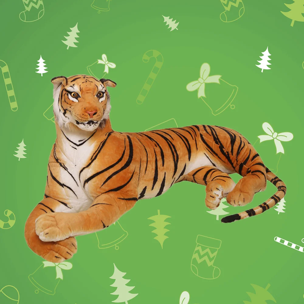 Мягкие куклы животные имитация тигра креативные игрушки украшение для дома