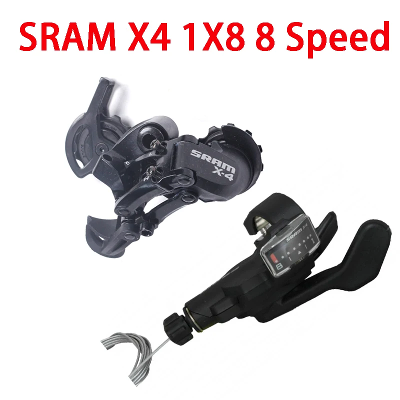 Оригинальный SRAM X4 1X8 8 скоростной блок управления зеркальный рычаг дисплей задний переключатель передач клетка переключатель MTB велосипед комплект велосипеда