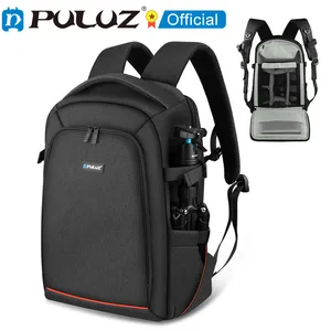 puluz outdoor portable waterproof scratch proof dual shoulders backpack handheld ptz stabilizer camera bag with rain cover free global shipping
