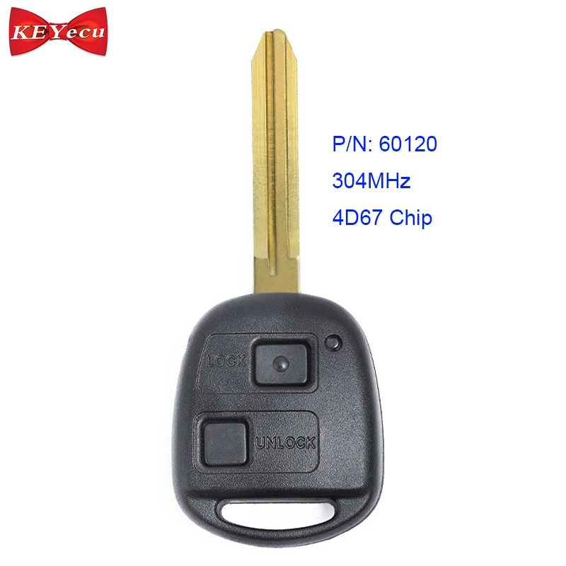 KEYECU для Toyota Prado 120 2002 2003 2004 новая Замена Дистанционное Управление, автомобильные аксессуары, брелок 304 МГц 4D68 чип P/N: 60120