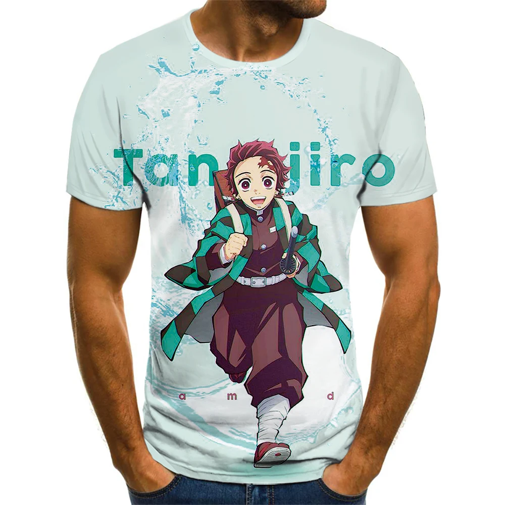 

Demon Slayer Anime Clothes T Shirt For Men Camisetas Manga Tops Ropa Hombre Streetwear Tee Camisa Masculina Verano Koszulki