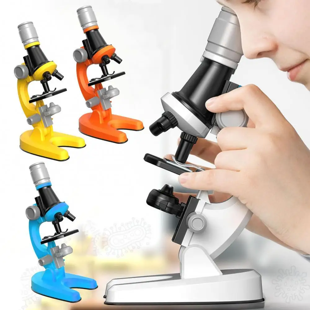 

Microscope Kit Lab LED 1200X Home School Science Educational Toy Gift Refined Biological Microscope For Kids Child