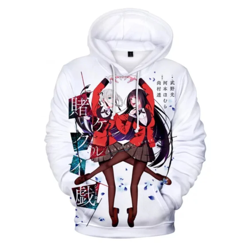 

Luxury Popular Novelty Anime Kakegurui Twin Cosplay 3D Print Hoodies Sweatshirts Boys/Girls Sweatshirt Long Sleeve Pullovers