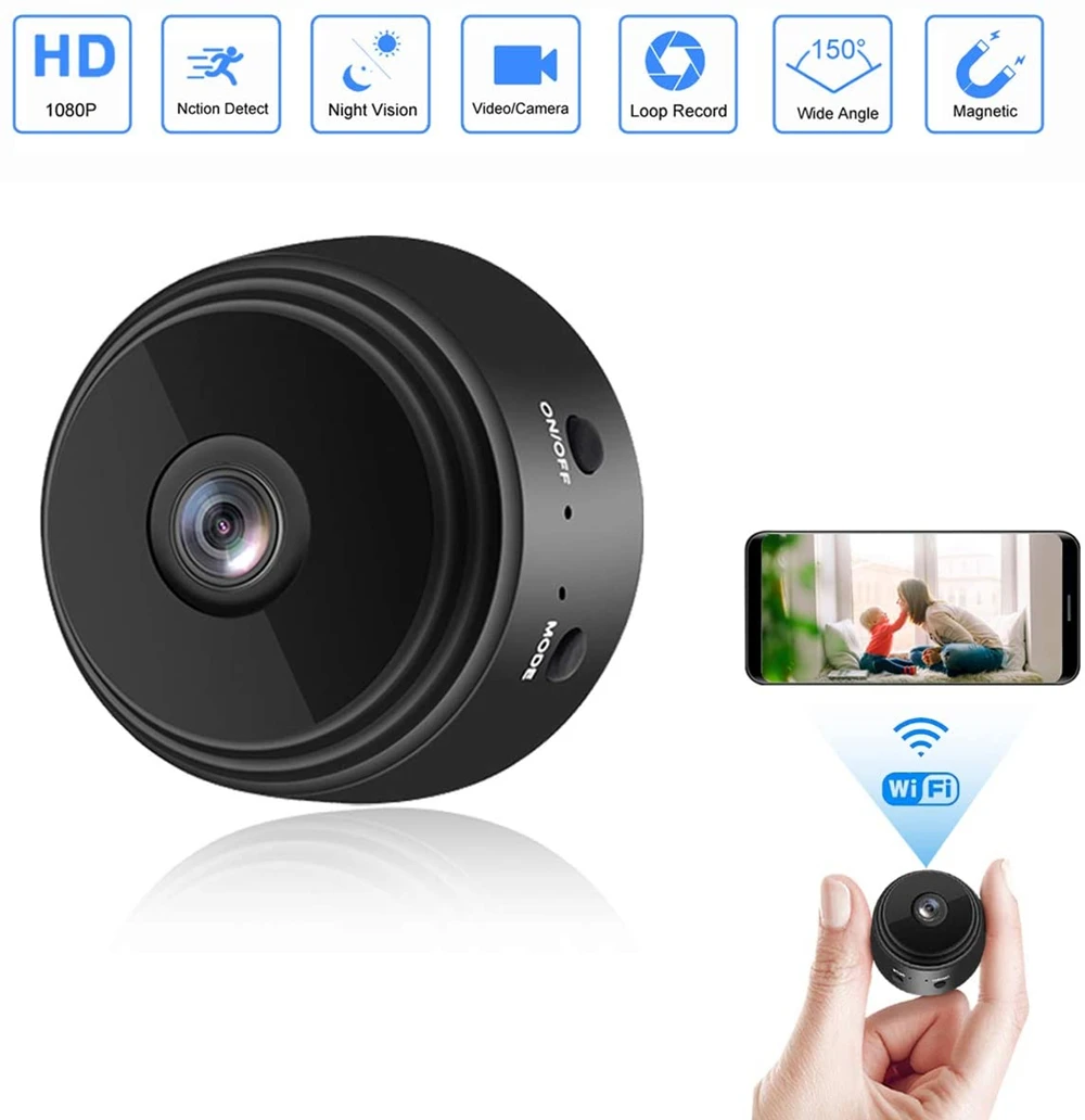 A9 Mini Camera Original 1080P IP Camera smart Home Security IR Night Magnetic Wireless Mini Camcorder  Surveillance Wifi Camera images - 6