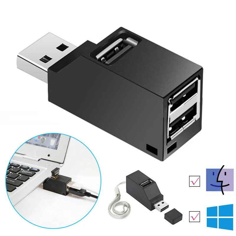 

Wireless 3 in 1 USB 3.0 Hub For Laptop Adapter PC Computer USB 2.0 Charge Hub 3 Ports Notebook Splitter Dell Lenovo Accessories