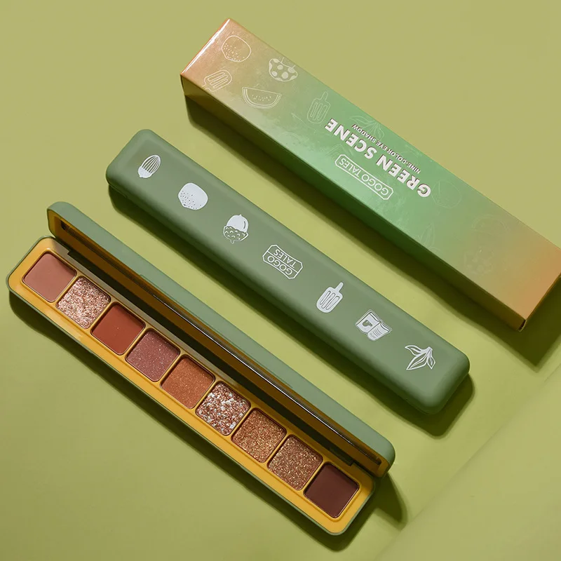 Палитра теней для век женщин Косметика макияжа Алмазный Блеск металлик 9 цветов