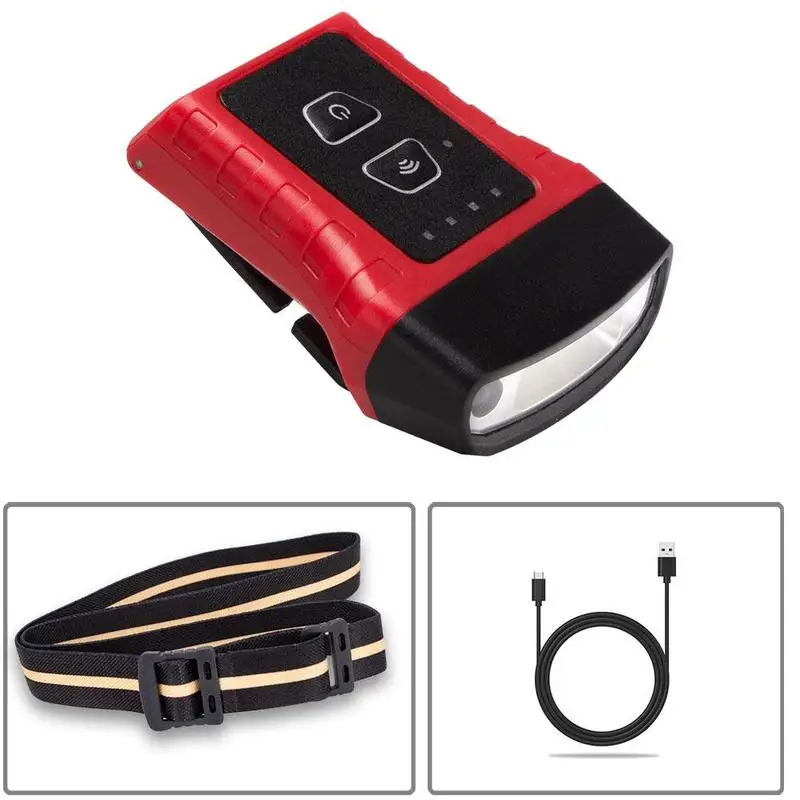 

Outdoor COB LED Cap Light Finger Sensor Hat Headlight Headlamp Flashlight Head Cap Light Clip On Light Night Fishing Head Lamp