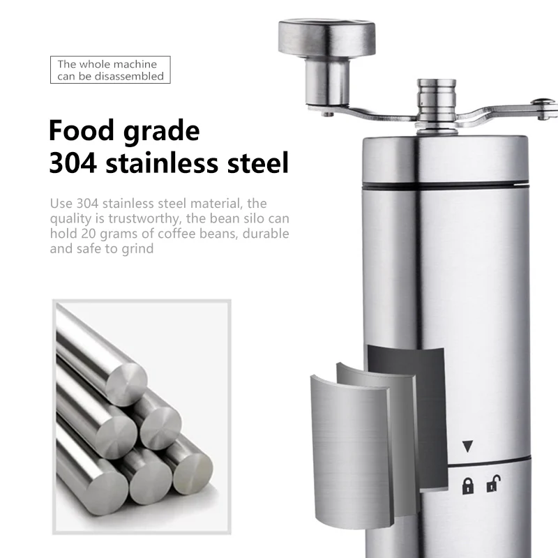 

Stainless Steel Coffee Grinder Triangle Handle Hand Coffee Machine Round Coffee Mill Machine Kitchen Accessories