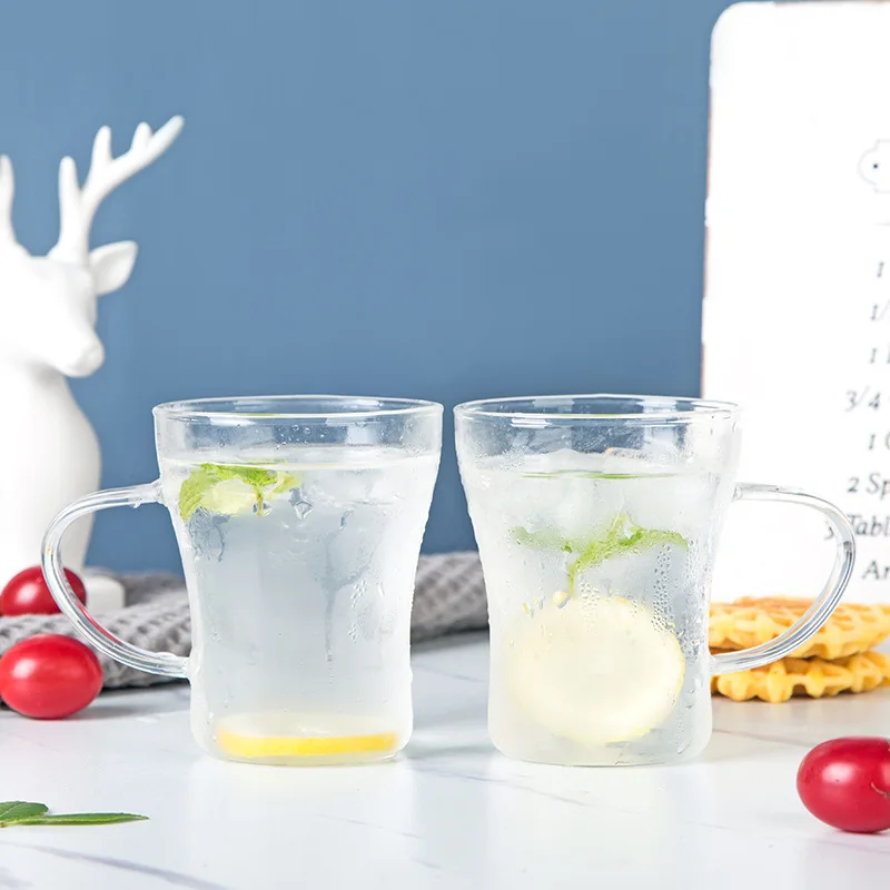 450 мл прозрачная стеклянная Питьевая чашка Бытовая Однослойная для сока простая