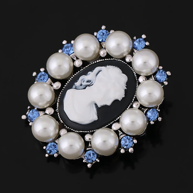 Женская Винтажная Брошь Стразы Готическая брошь в викторианском стиле с белым