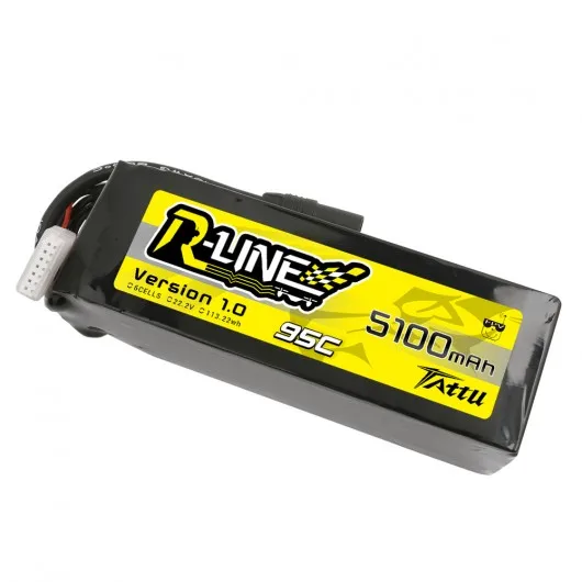 Gens Ace Tattu R-Line 1,0 22,2 V 5100mah 6S 95C FPV Lipo батарея для RC FPV гоночный Дрон Квадрокоптер