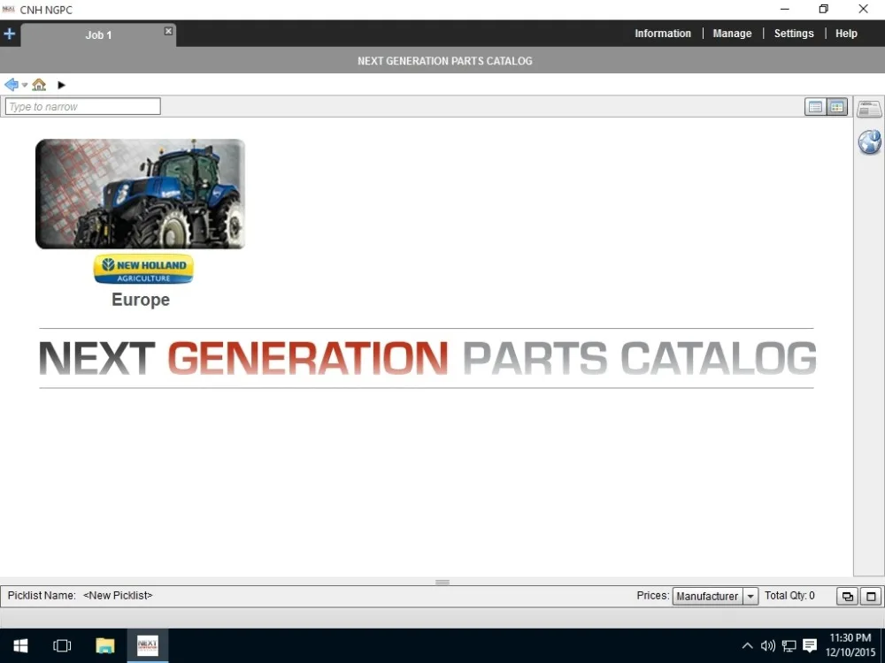 

New Holland AG Europe NGPC [03,2021] каталог запчастей следующего поколения автономный
