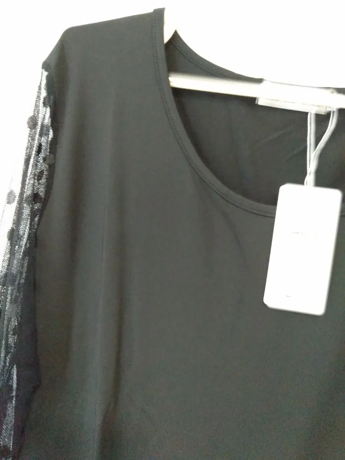 Кружевное платье размера плюс, 5XL, розовое, зеленое, длина по колено, прямое, косохвост, кружевное платье, женское, Сетчатое, с длинным рукавом, с круглым вырезом, в горошек, кружевное платье