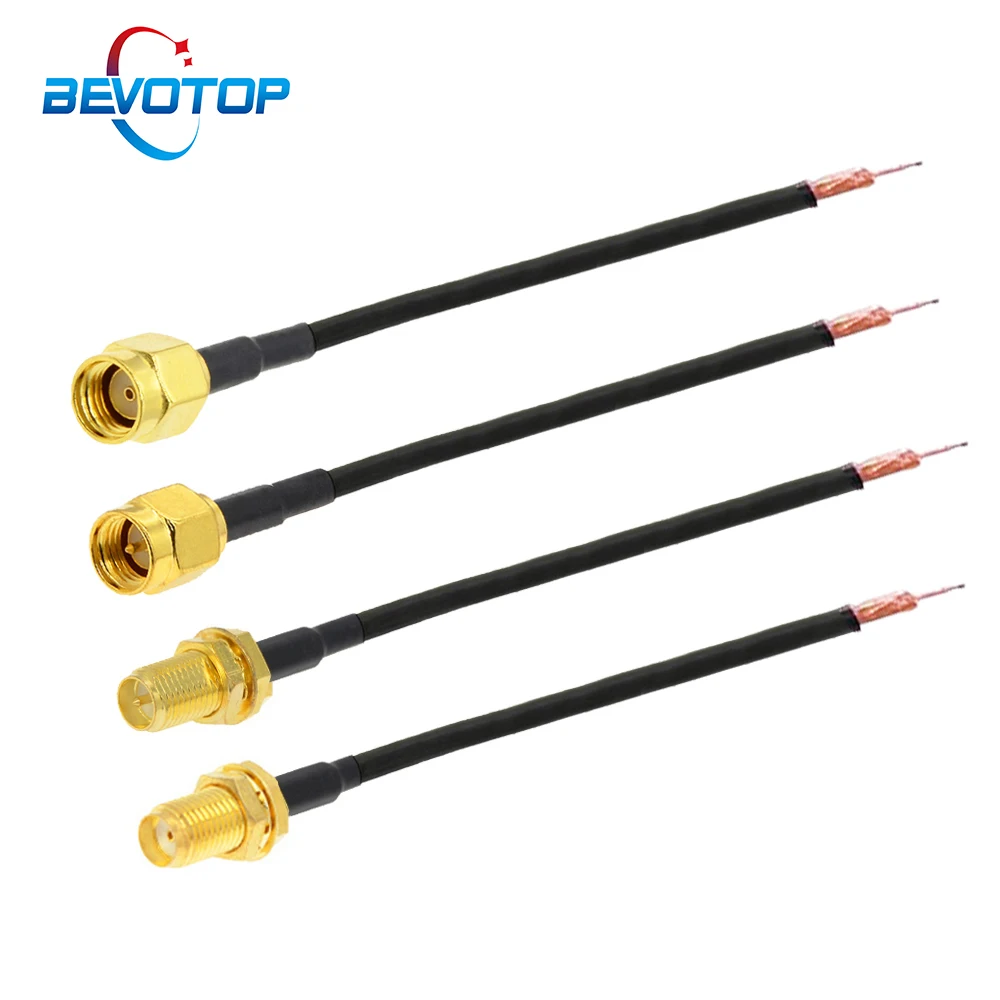 

10pcs Single End SMA Female / Male Plug Jack to PCB Solder Pigtail RG174 Cable for WIFI Wireless Router GPS GPRS Wire Connector
