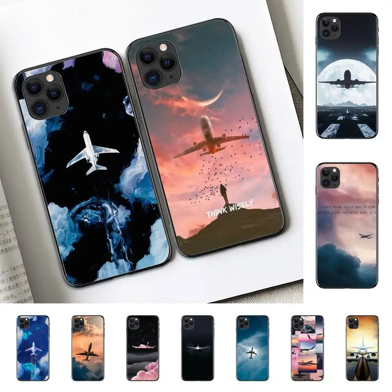 

Yinuoda aircraft plane airplane Phone Case for iPhone 11 12 13 mini pro XS MAX 8 7 6 6S Plus X 5S SE 2020 XR cover