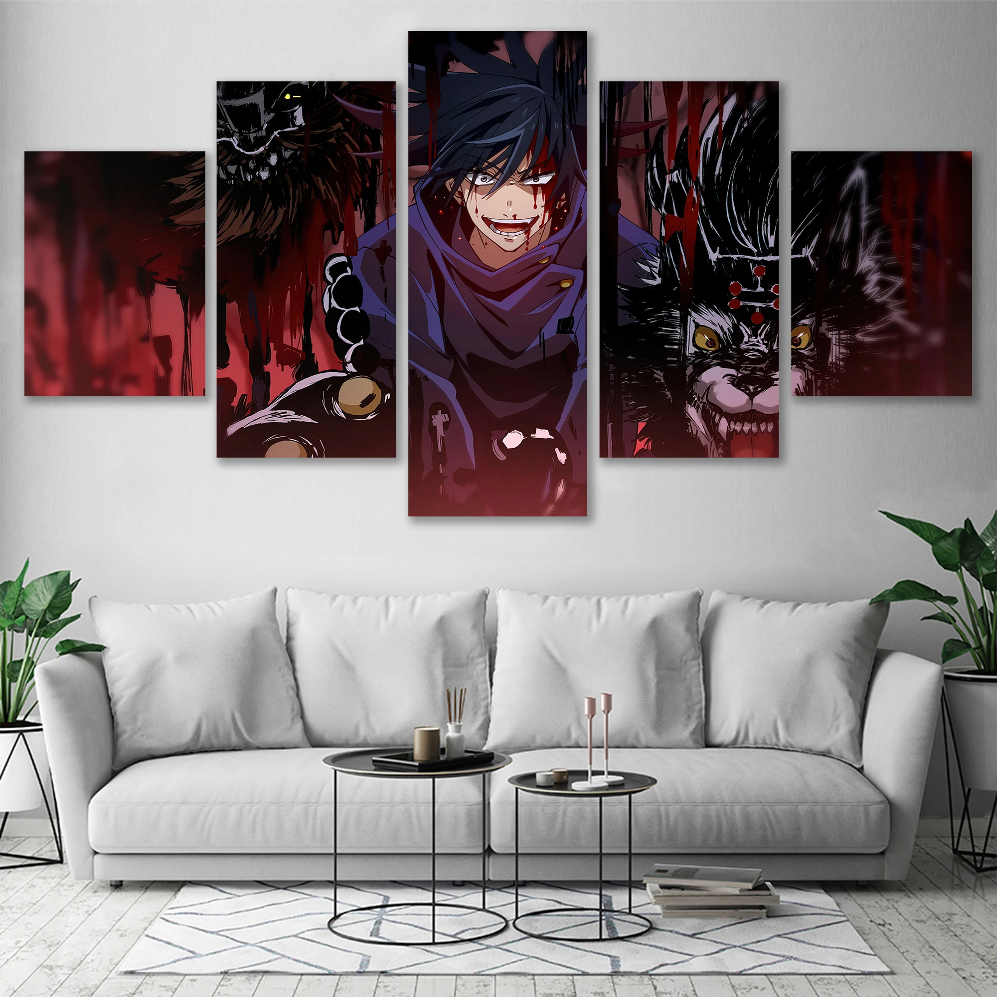 

5 шт., художественный постер из аниме «джутсу»