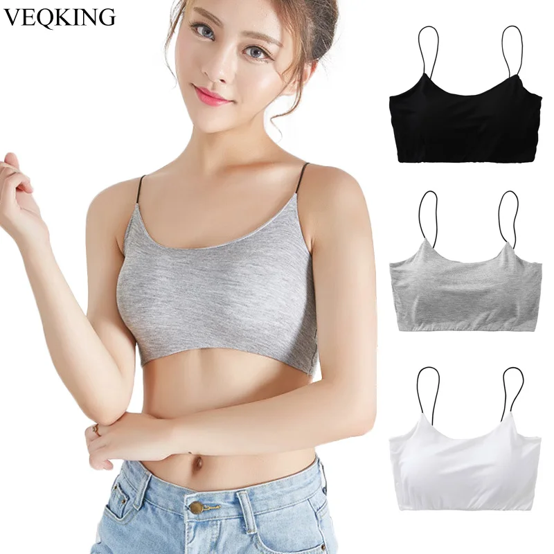 Женский тонкий спортивный бюстгальтер VEQKING без косточек с мягкими чашечками для