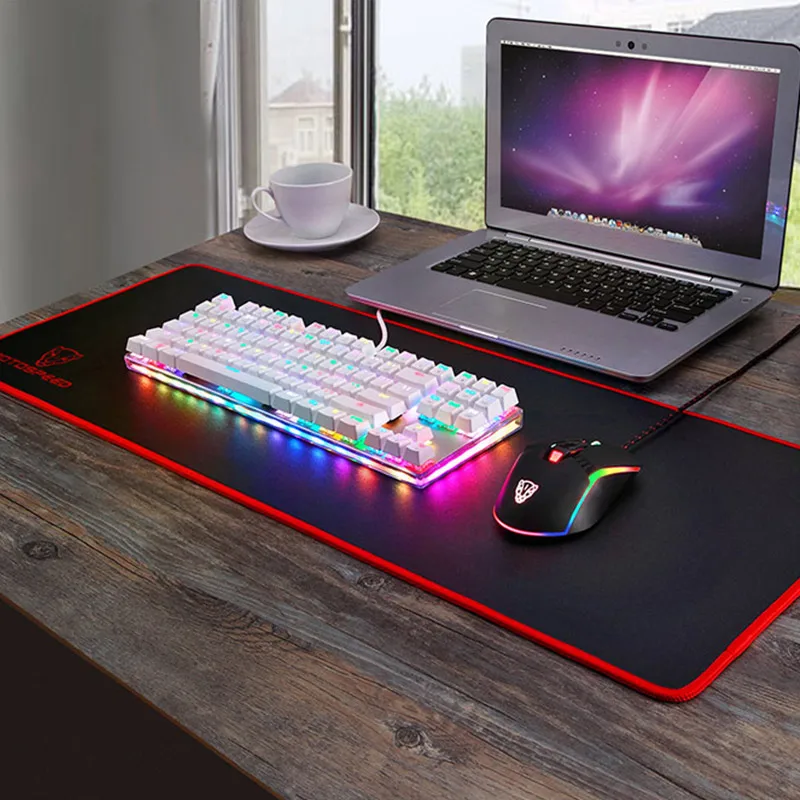 Игровая механическая клавиатура K87S, оригинальная проводная USB клавиатура, 87 клавиш, RGB подсветка, красный/синий переключатель, для любителей...