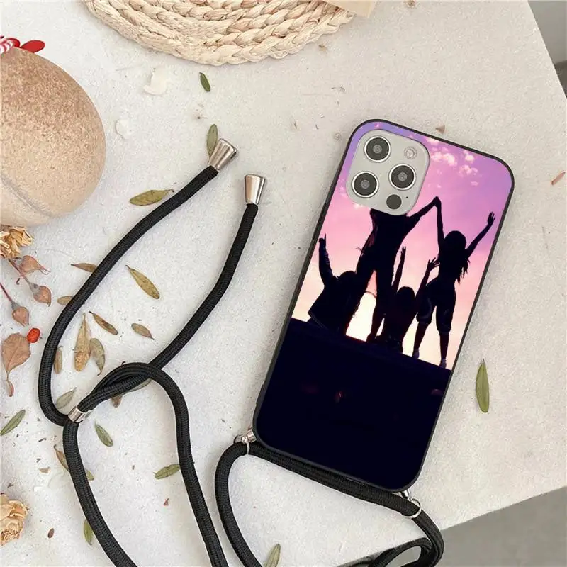 

British women's team Little Mix Phone Case For iPhone 7 8 11 12 X XS XR MINI Pro Max Plus Strap Cord Chain Lanyard soft