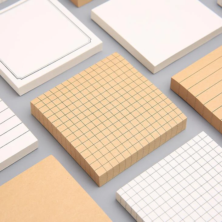 

1 шт. простой блокнот для записей канцелярские принадлежности Закладка заметки дизайнерские наклейки в Блокнот записная книжка офисные при...