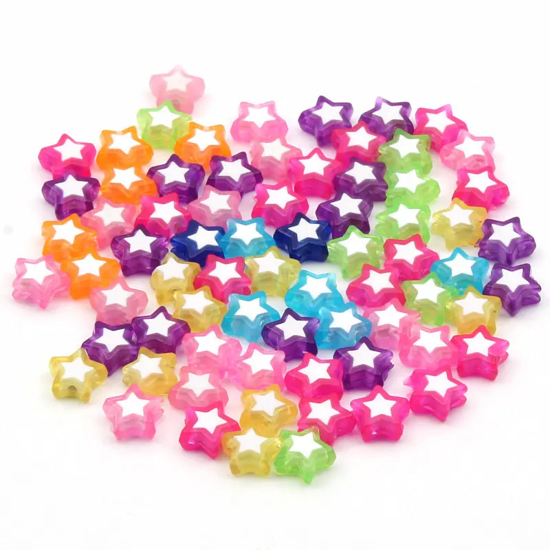 Бусины-разделители акриловые разноцветные 10 мм 50 шт./лот | Украшения и аксессуары