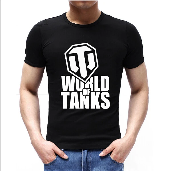 Топ с круглым вырезом мужские футболки World of Tanks уникальная модель крутая Мужская