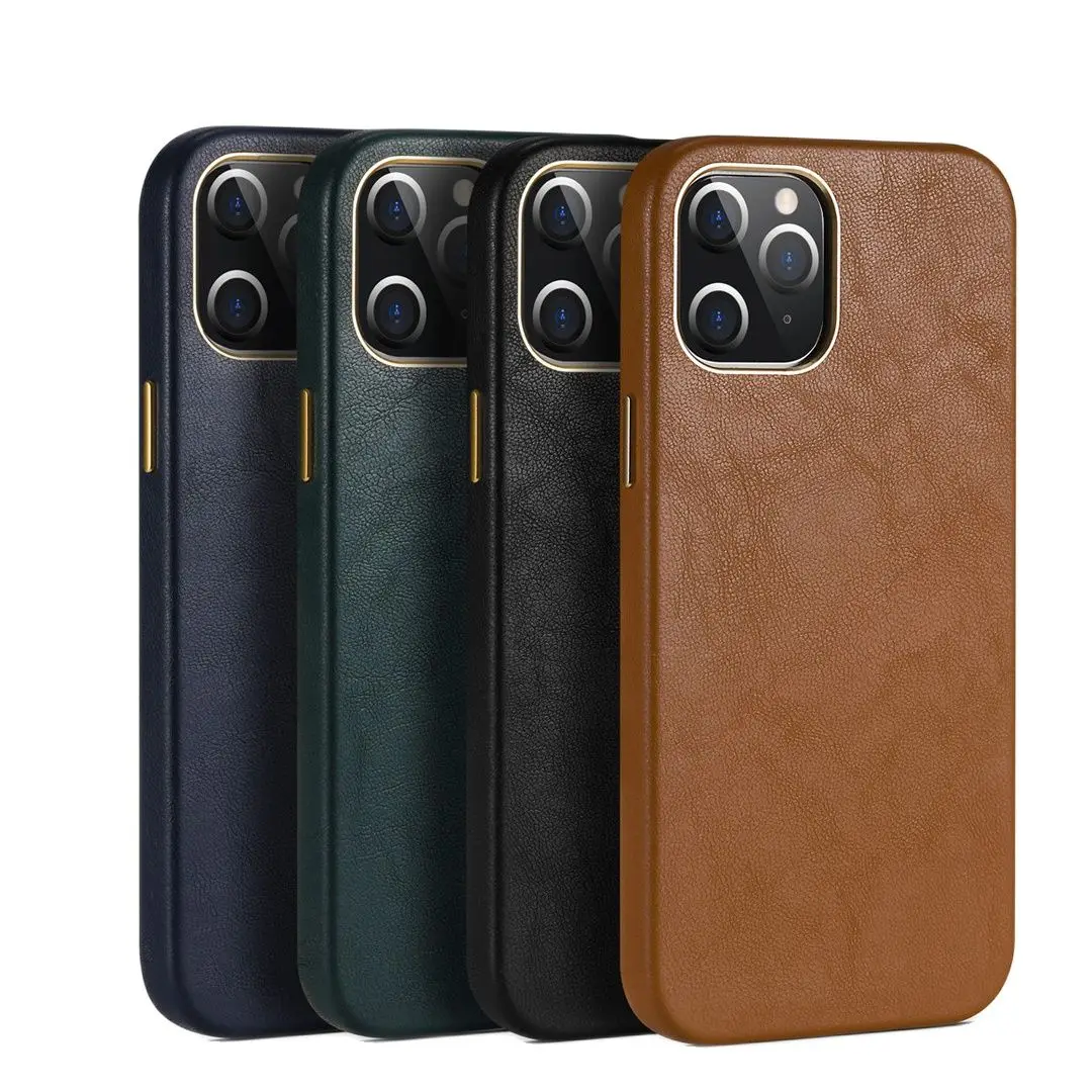 High-End Leather Phone Case For iPhone 13 Pro Max Back Soft Luxury Lens Cover Cases For iPhone 11 12 Pro Max 12 Mini Coque Funda
