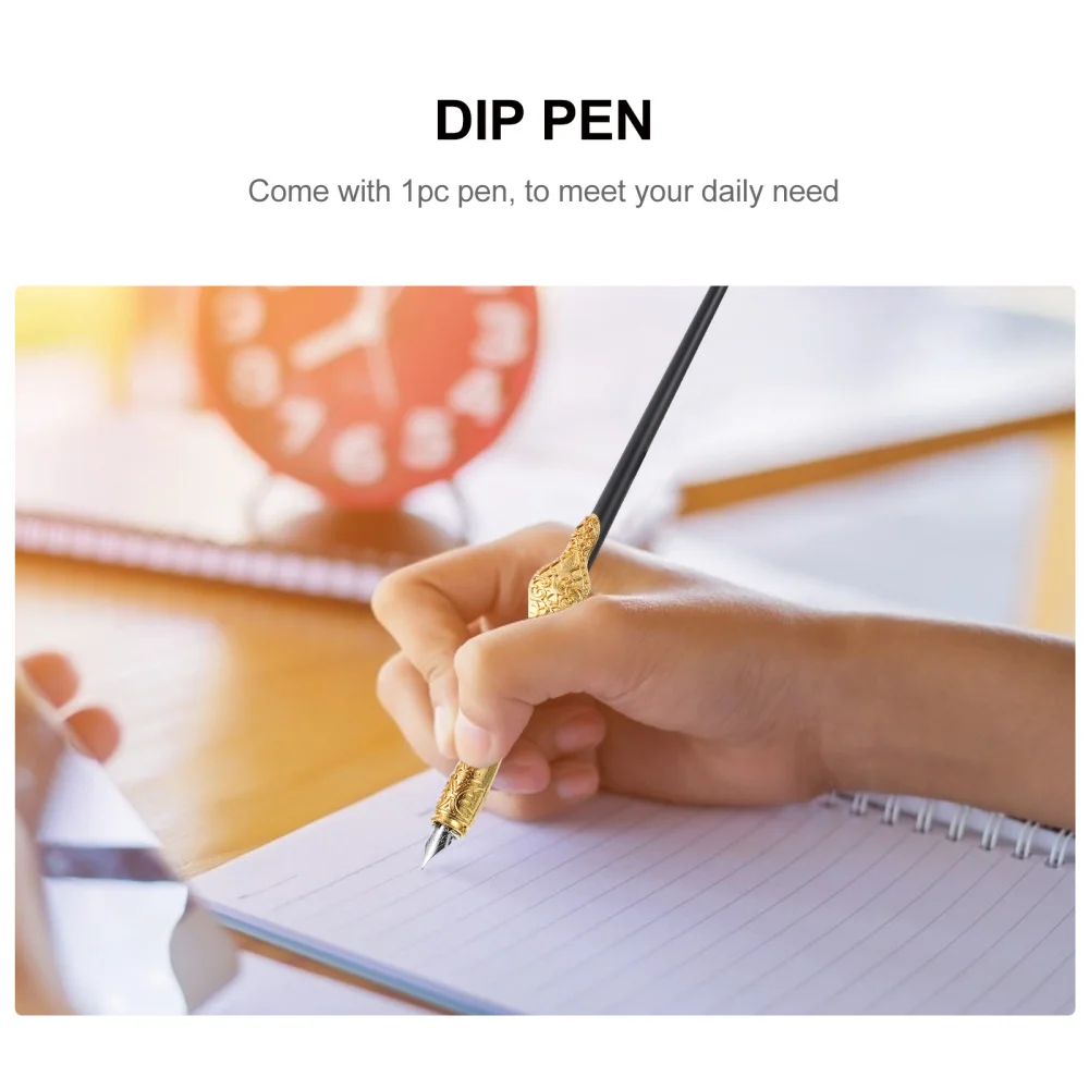 

Wood Handle Dip Pen Kids Practice Pen Student Writing Stationery Gift Supply
