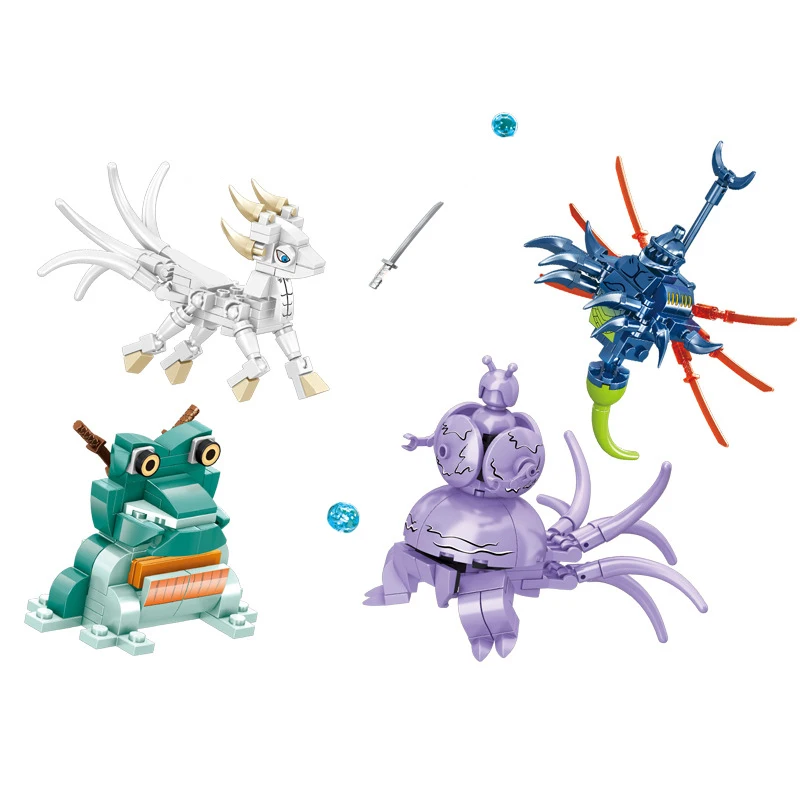 

Ninja Action Figures MOC Anime Cartoon Classic Movie Building Blocks Bricks Knight Swordsman Assemble Model Toys For Kids Gifts