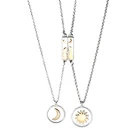 2 шт.компл. Солнце Луна Звезда влюбленные двойное магнитное ожерелье на большое расстояние ожерелье для девушки мужчины женщины ювелирные изделия подарок