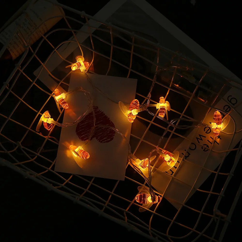 Светодиодный светильник для дома и сада оконный занавес пчелиный вечерние