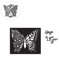 metal cutting dies butterfly mom love you script for diy scrapbooking craft paper cards embossing dies 2021 new design
