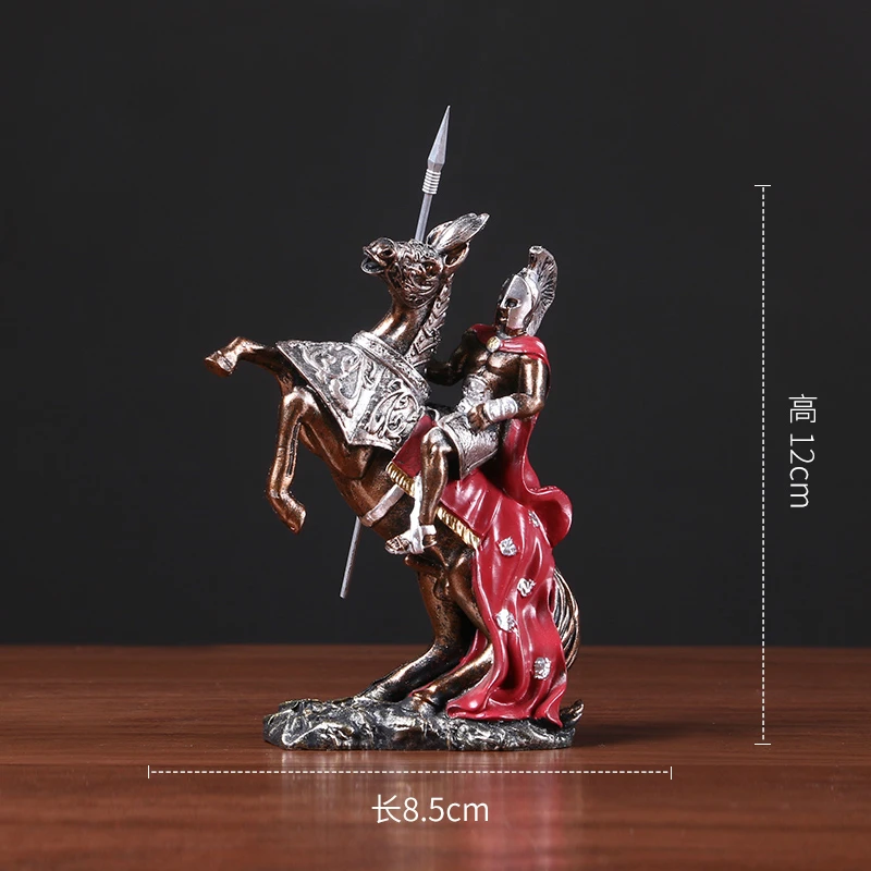 Европейский Винтажный домашний декор Спарта статуи броня модель миниатюрные