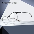 Женские овальные очки для коррекции зрения MERRYS, дизайнерские классические ультралегкие очки по рецепту при близорукости из титанового сплава, S2386