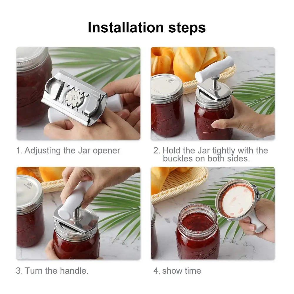 Lmetjma Открывалка Для Бутылок Из Нержавеющей Стали Регулируемая 1-4 Дюйма