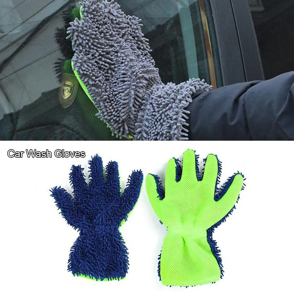 

Sturdy Car Wash Gloves Decontamination Double Sided Elastic Multifunction