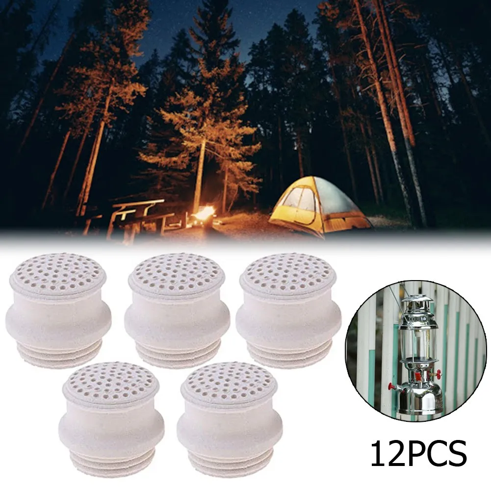 

12Pcs Outdoor Pressure Kerosene Lantern Oil Lamp Nozzle Head Ceramic Nozzle Outdoor Camping Light Accessories