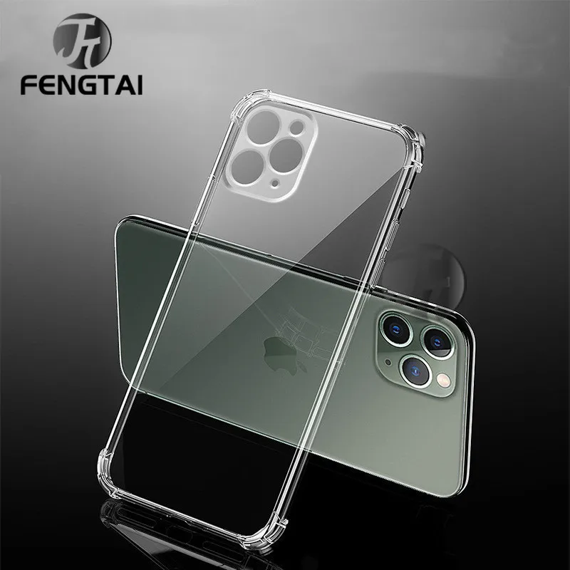 

Luxury Shockproof for IPhone 12 11 Pro Max Mini Phone Cases Transparent Silicone Phone Case IPhone XR XS Max X X Lens protective