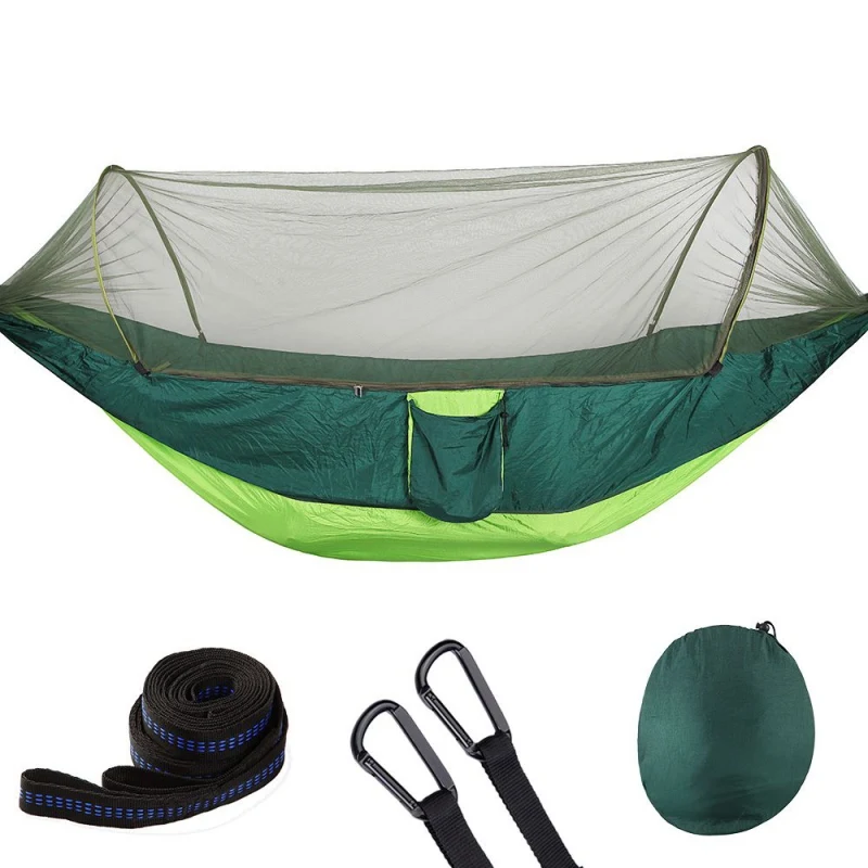 

Automatic Quick Opening Tent Type Outdoor Camping Hammock Portable Nylon Hammock With Mosquito Net For Travel
