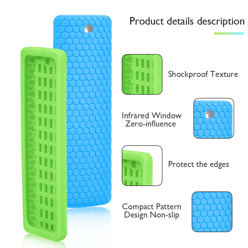 2pcs Silicone Protective Case for Apple TV 4 Remote Control Waterproof Dust Shockproof Cover Glow Color | Дом и сад