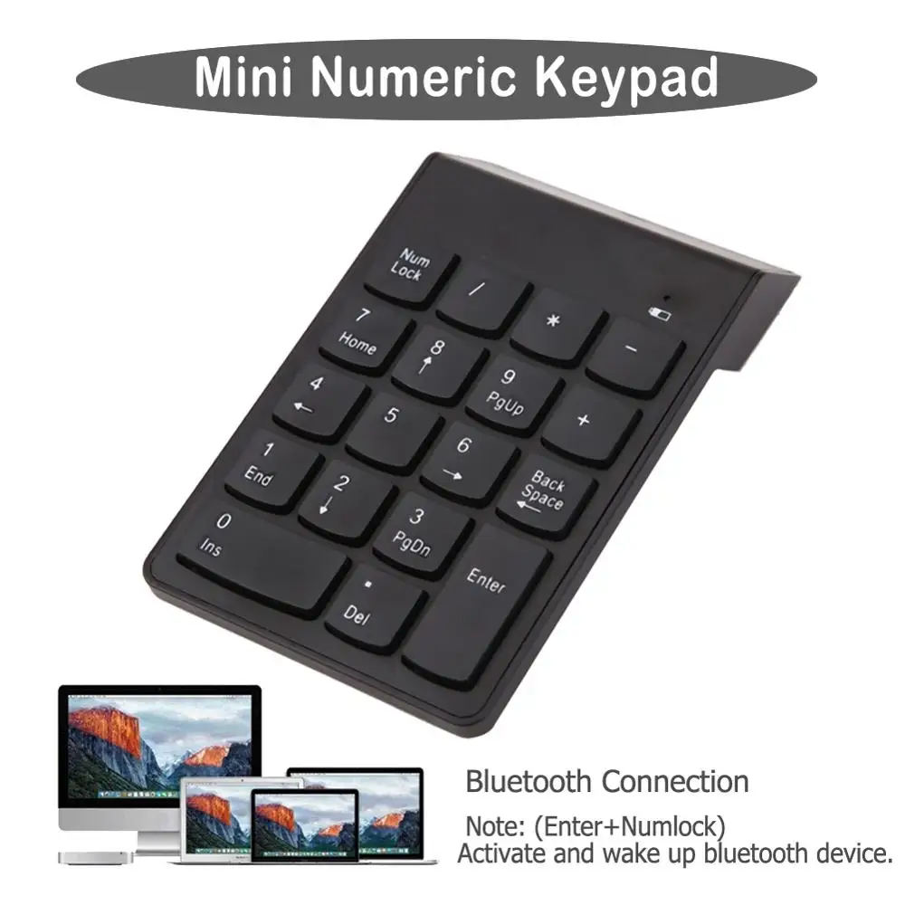 Mini 18 Keys Wireless Bluetooth Number Pad Ultra-thin Digital Computer Numeric Keypad Keyboard for Laptop PC Klavye Teclado | Компьютеры и