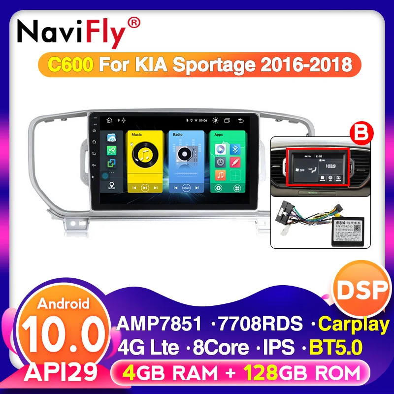 Android 10 2Din BT5.0 Автомобильный GPS-навигатор мультимедийный радиоприемник