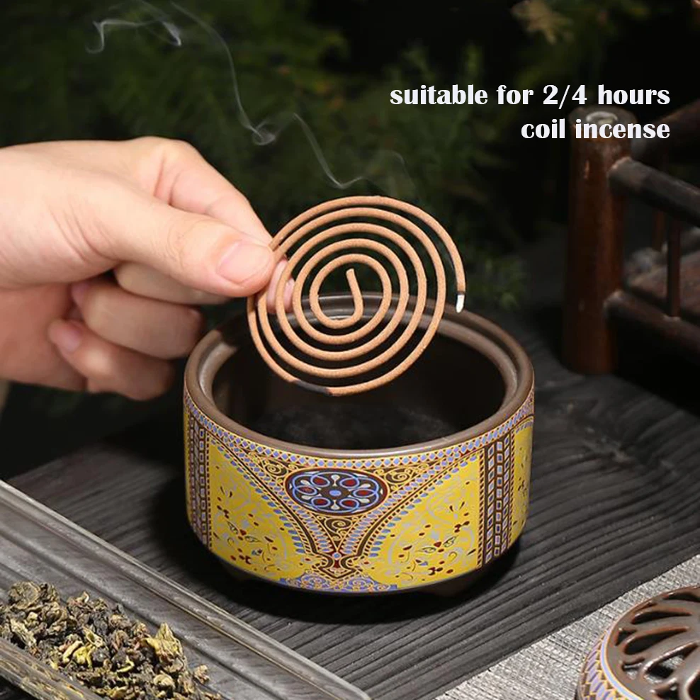 Керамическая эмалированная печь для благовоний 2/4 часа курильница античная из