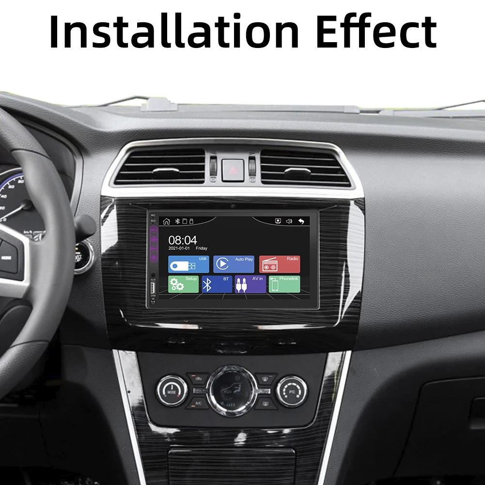 Автомагнитола 2 Din FM аудио стерео MP5-плеер Bluetooth 7-дюймовый сенсорный экран SD USB с