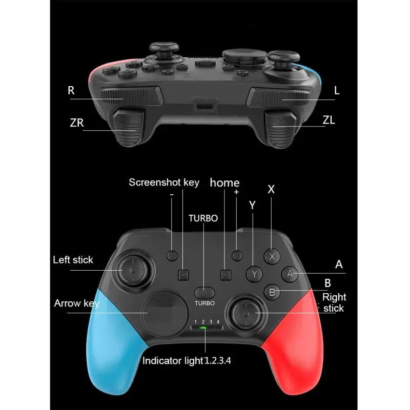 Беспроводной пульт дистанционного управления для Nintendo Pro геймпад с рукояткой 6