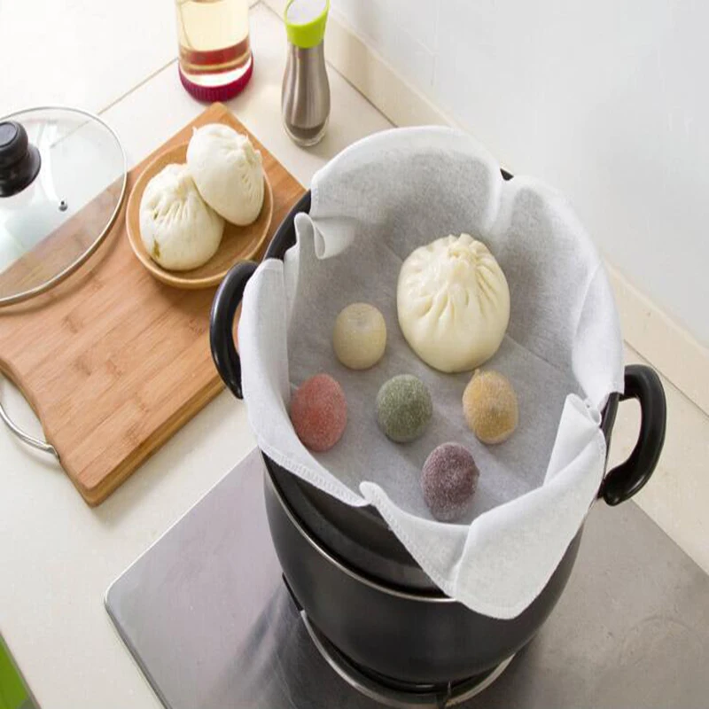 

Steam Basket Cloth Round Non-stick Steam Cushion Steam Cloth Kitchen Supplies Steamed Bread Cotton Gauze Bakeware Baking Tools